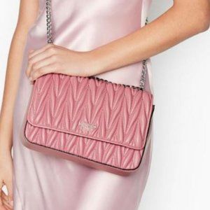 VICTORIA'S SECRET CHEVRON CHAIN HANDBAG CROSSBODY